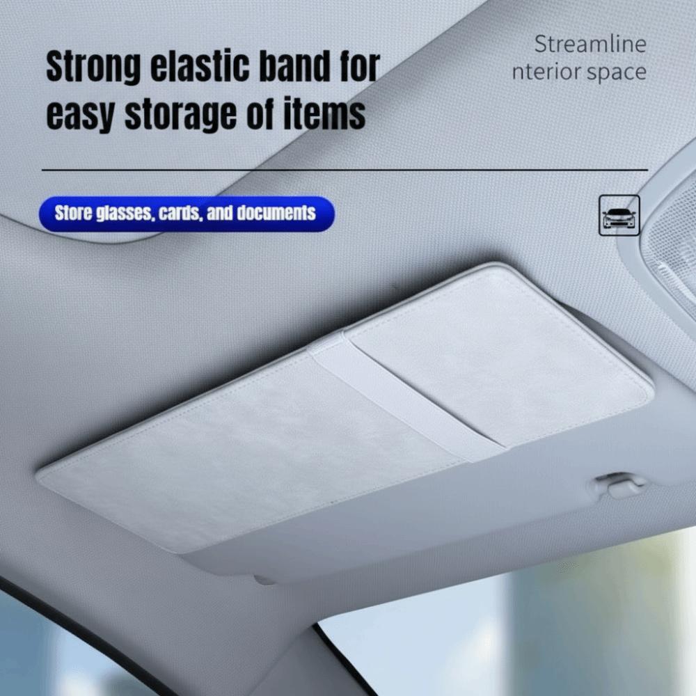 Anti Glare Car Sun Visor Suede Polarized Visor Eyewear Holder Clip Safe Driving Experience