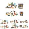 Dinosaur Model Toy Set Jurassic Plastic Tyrannosaurus Rex 17 Pieces Included!
