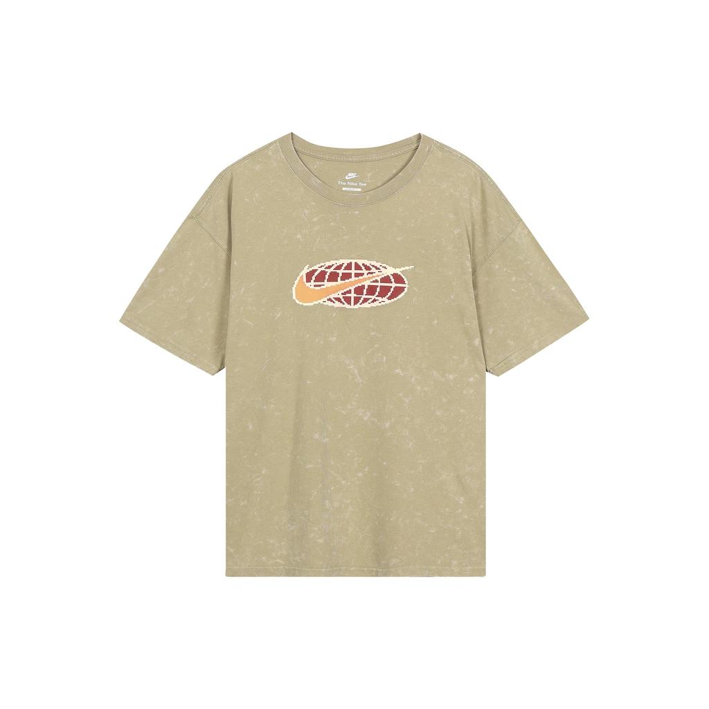 Nike Retro Print Loose Fit Comfortable Crew Neck Short Sleeve T-Shirt With Dropped Shoulders Men Tops Grey FD1299-247