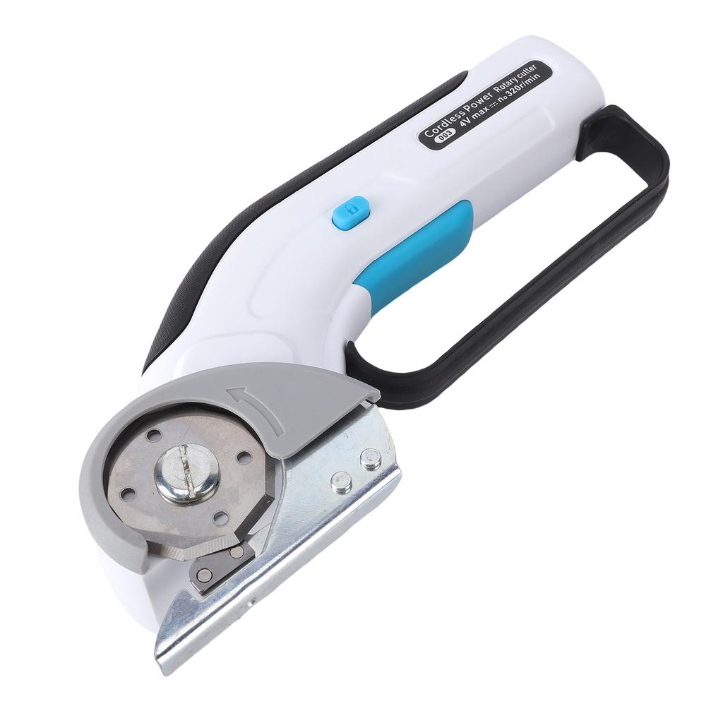 Cordless Electric Scissor with LED Light Handheld Rechargeable Rotary Cardboard Cutter for Fabrics Carpets Sponge