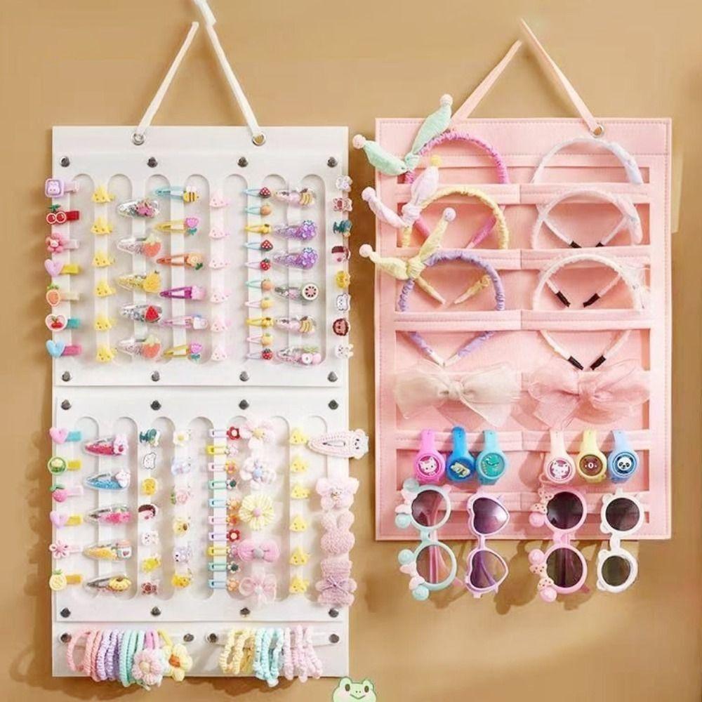Large Capacity Hair Clip Organizer Space-Saving Headband Holder  Baby Girl's Room