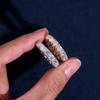 Elegant 4mm Round Moissanite Eternity Band in S925 Silver - Eye-Catching Commuter Style
