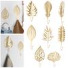 8Pcs Nordic Style Wrought Iron Hook Metal Leaf Shape Storage Rack Wall Hanger Towel Clothes  Storage Rack Home Decoration