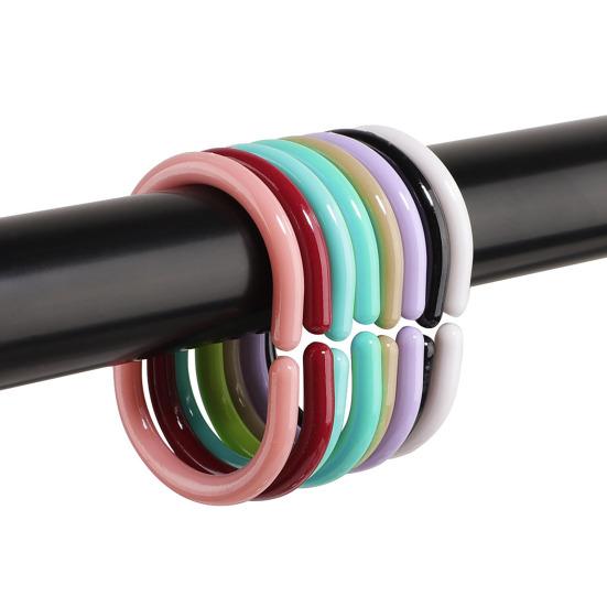 12Pcs Shower Curtain Hook Heavy Duty Universal Bathroom Shower Rod C-shaped Ring Hanger