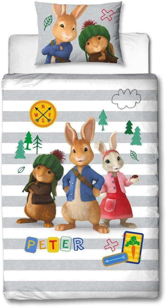 

0131 Peter Rabbit Single Duvet Cover and Pillowcase Set [Parallel Import]