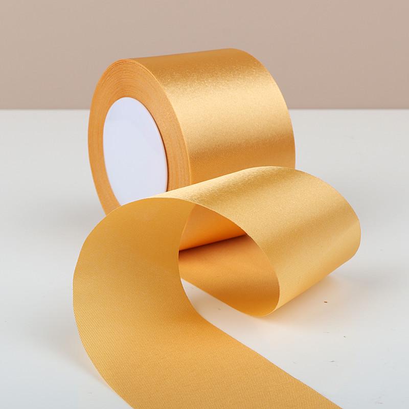 Champagne Silk Ribbon Rose Bow Hair Tie