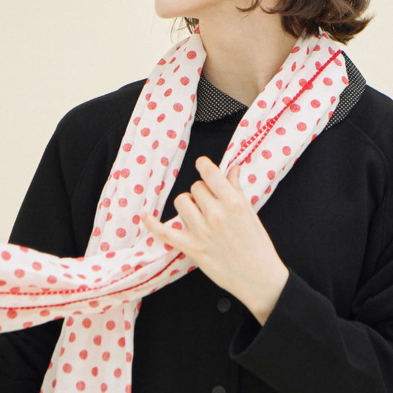 CHIQUITA Long Scarf (Dot) Red 233702ORD