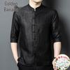 Men's Heavyweight Silk Xiangyunsha Short-Sleeve Shirt