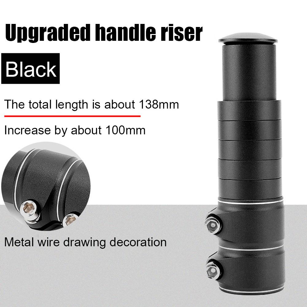 120/138mm Bicycle Bike Handlebar Fork Stem Riser Rise Up Extender Adaptor MTB Bike Fork Stem Rise Up Extension Adapter Parts