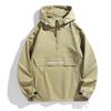 Giacca Americana Larga con Mezza Zip per Primavera e Autunno, Stile Tooling per Coppia, Antivento Impermeabile Uomo