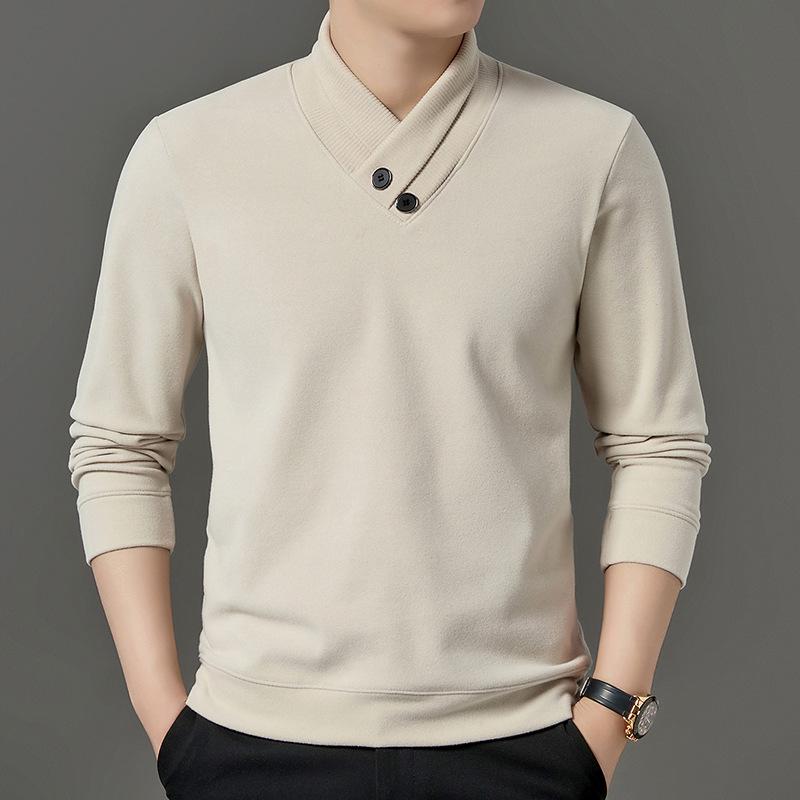 Velvet Knit Long Sleeve Hoodie - Non-Iron, Skin-Friendly, Fashionable Base Layer for Autumn/Winter