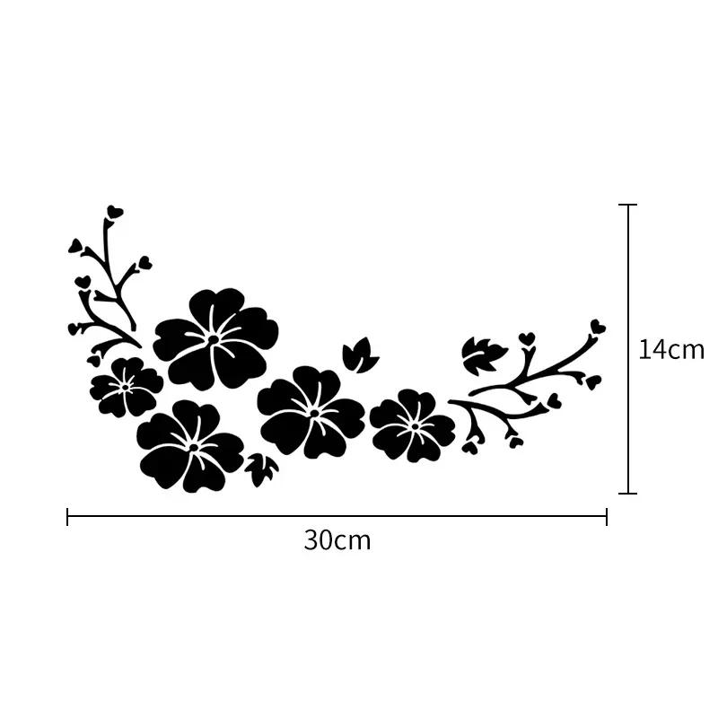 20/30/40cm Car Flower Blossom Decal Stickers Auto Window Bumper Door Scratch Cover Decals Car Motorcycle Vinyl Stickers Decor