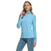 Teseulla Women'S Uv Protection Training Quarter Zip Cooling T-Shirt