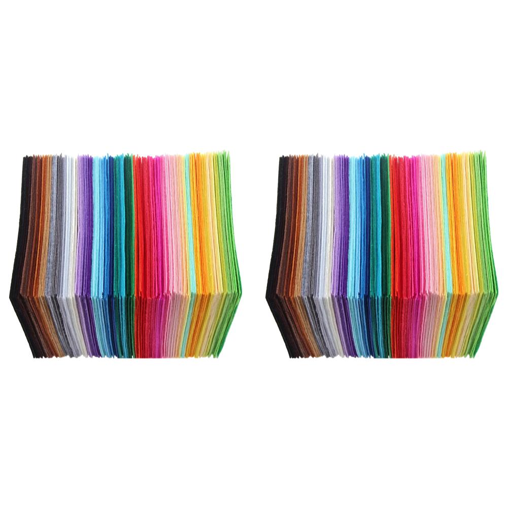 40-240Pcs Colorful Felt Fabric Sheet Squares 1mm Thick Non Woven Fabric Handicraft Durable Handmade Fabrib Sewing DIY Craft