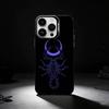 Edgy Dark Gothic Scorpion Phone Case For iPhone 17,16,15,14,13,12,11 Plus,Pro Max,XS,Colored silver phone case