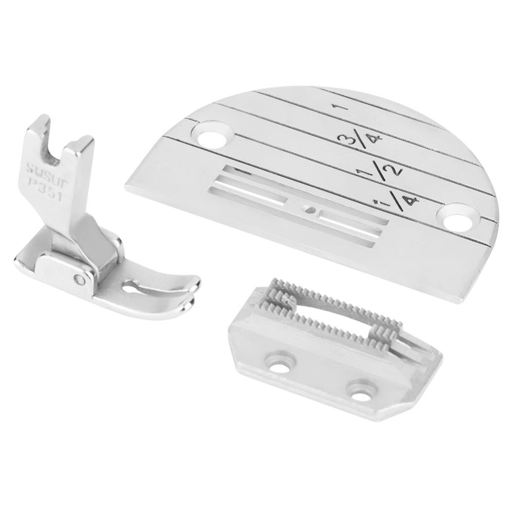3PCS Iron Industrial Sewing Machine Accessories Easy Disassembly Heavy Duty Presser Foot Kit Precise Stitching