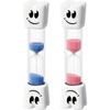 2 Pezzi Timer per Spazzolino da Denti per Bambini, Rosa 3 Minuti e Blu 2 Minuti Timer per Denti, Clessidra Divertente per il Bagno, Strumento per l'Abitudine di Igiene Dentale