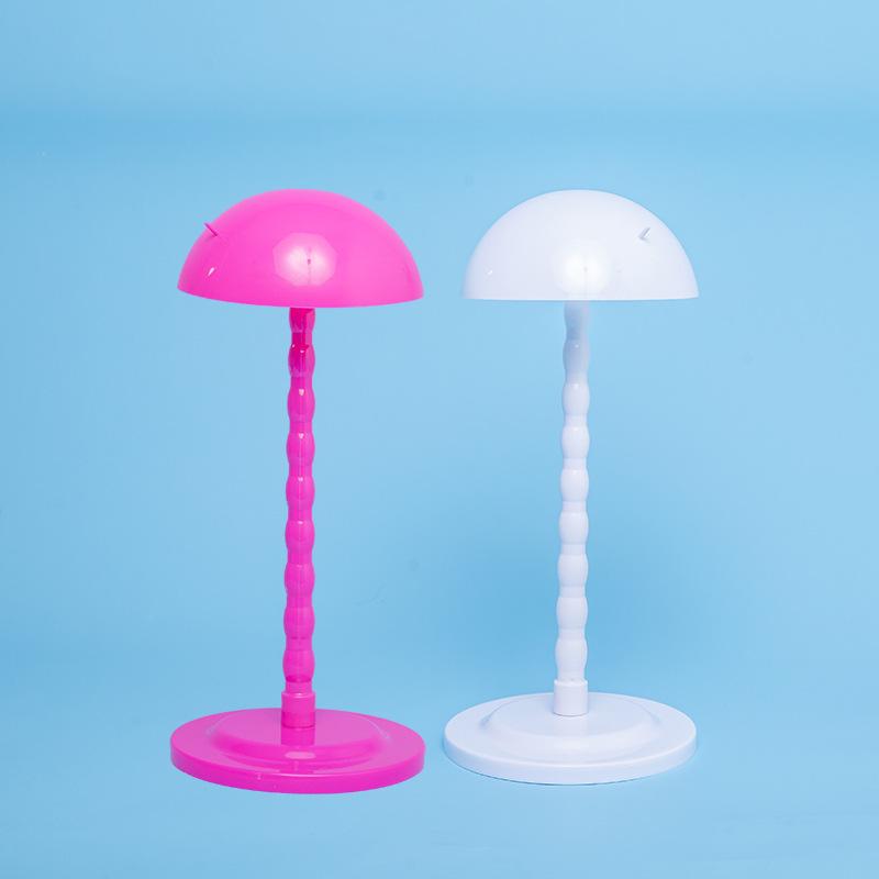 **Portable Cross-Border Wig and Hat Stand Holder**: Durable Plastic Mushroom Design for Efficient Storage and Support.