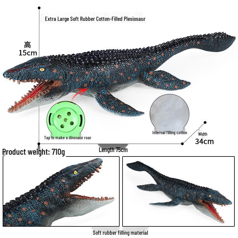 Dinosaur Model Set: T. Rex, Spinosaurus, Mosasaurus, Stegosaurus, Triceratops Cognitive Toys