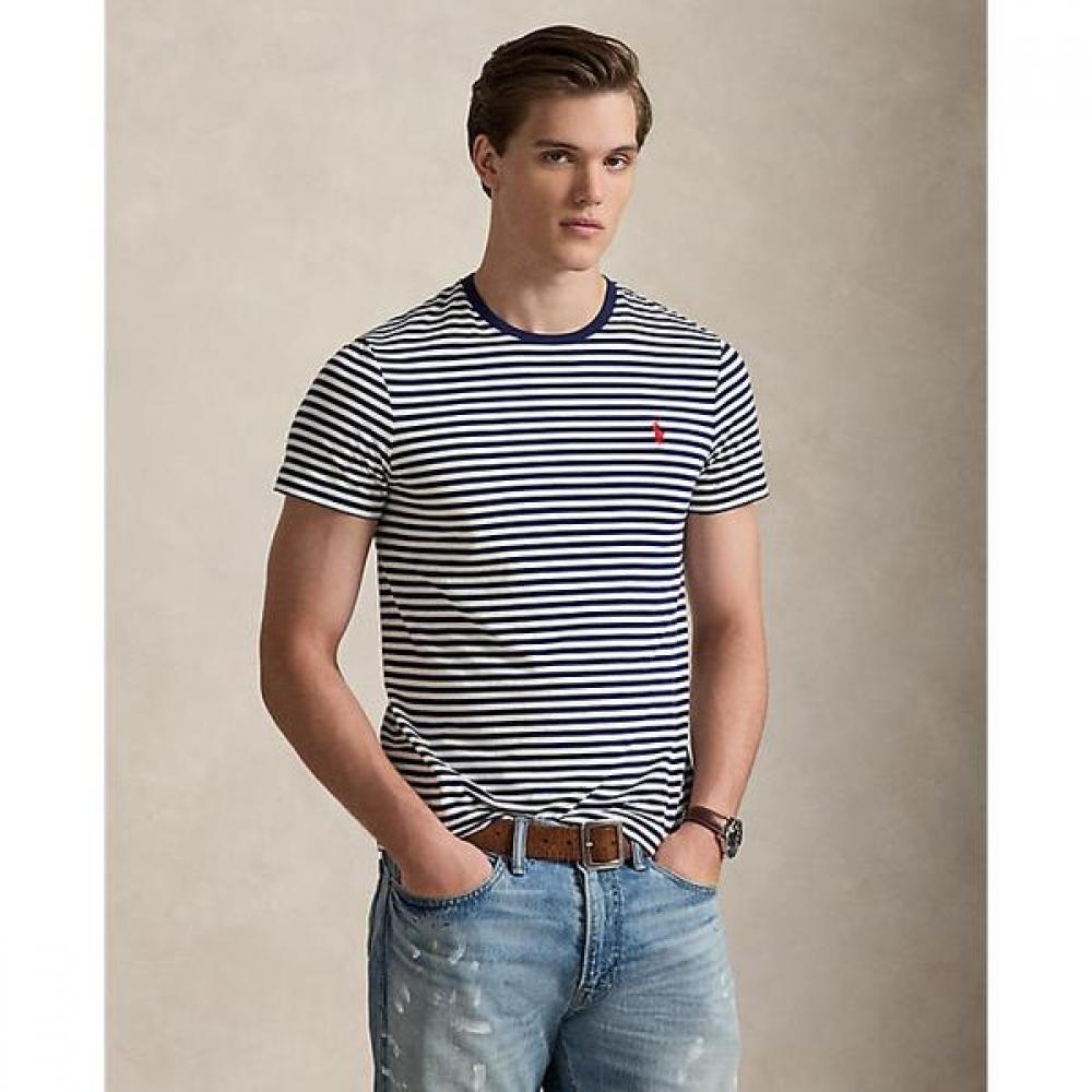 Polo Ralph Lauren Men S cuSTom Slim FiT STripe T ShirT mnpoTSh1n823132410 XL 13100₽
