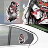 Für Krieger Samurai Mädchen Oni Maske Autoaufkleber Einfache Cartoon Aufkleber Kratzfest Surfbrett Auto Aufkleber