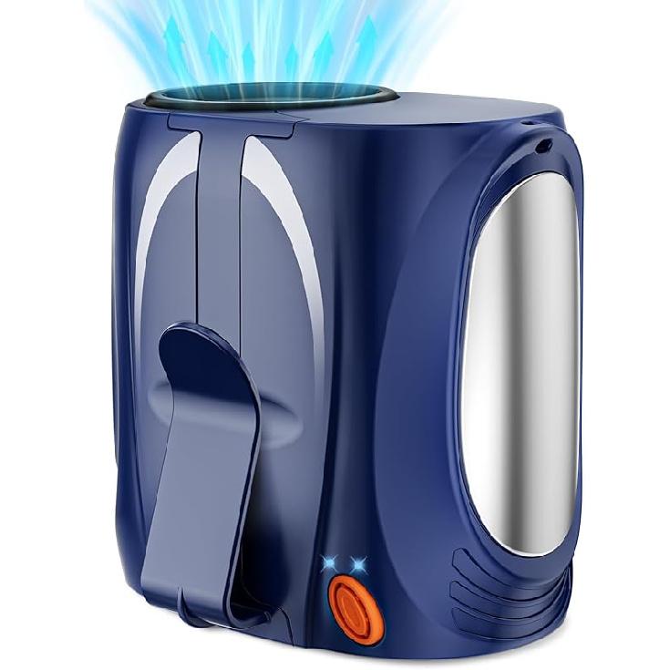 AI Portable Waist Fan, 6-Speed 16000RPM Strong Turbo Airflow, 40H Max Cooling Battery Powered Personal Fan Rechargeable, Hands-Free Shirt/Belt/Neck