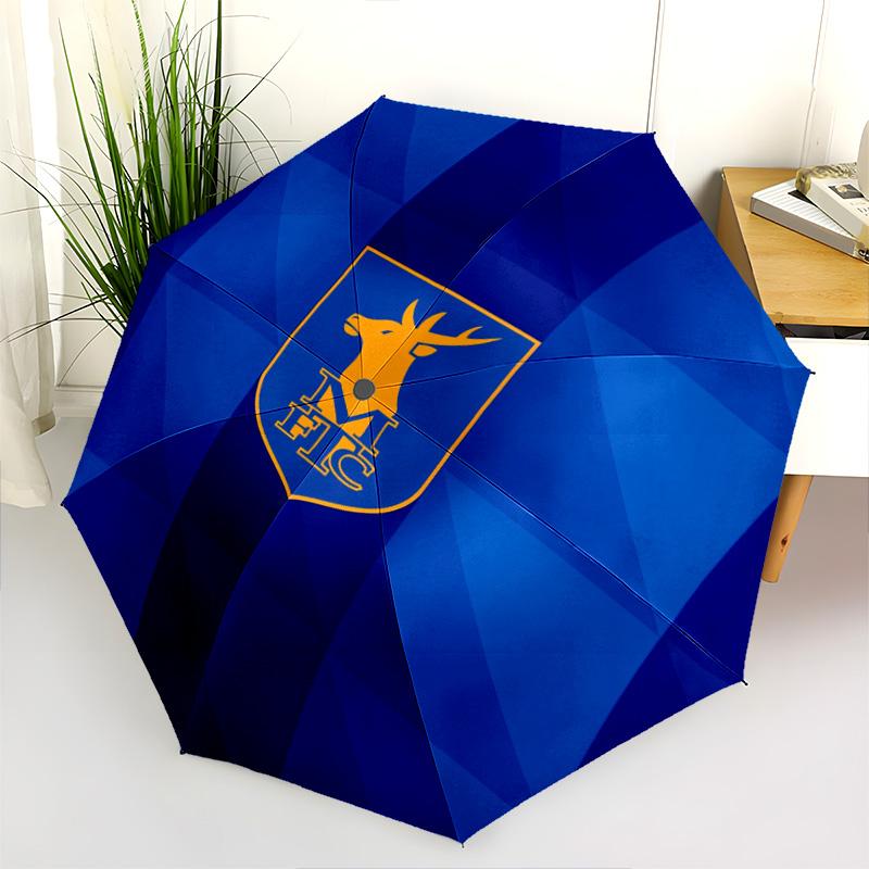 Mansfield Town Football Club Pattern, Automatic Folding Umbrella, Portable and Foldable Design, 8 Ribs, a Christmas or Birthday Gift.