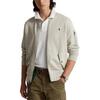 Polo Ralph Lauren FW23 Solid Logo Embroidered Zip-Up Long Sleeve Baseball Jacket Men Jackets Light-Gray 710881521-005