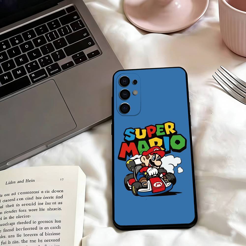 Games M-Mario Cartoon Phone Case For Samsung S25,S24,S21,S22,S23,S30,Ultra,S20,Plus,Fe,Soft Silicone Black Cover