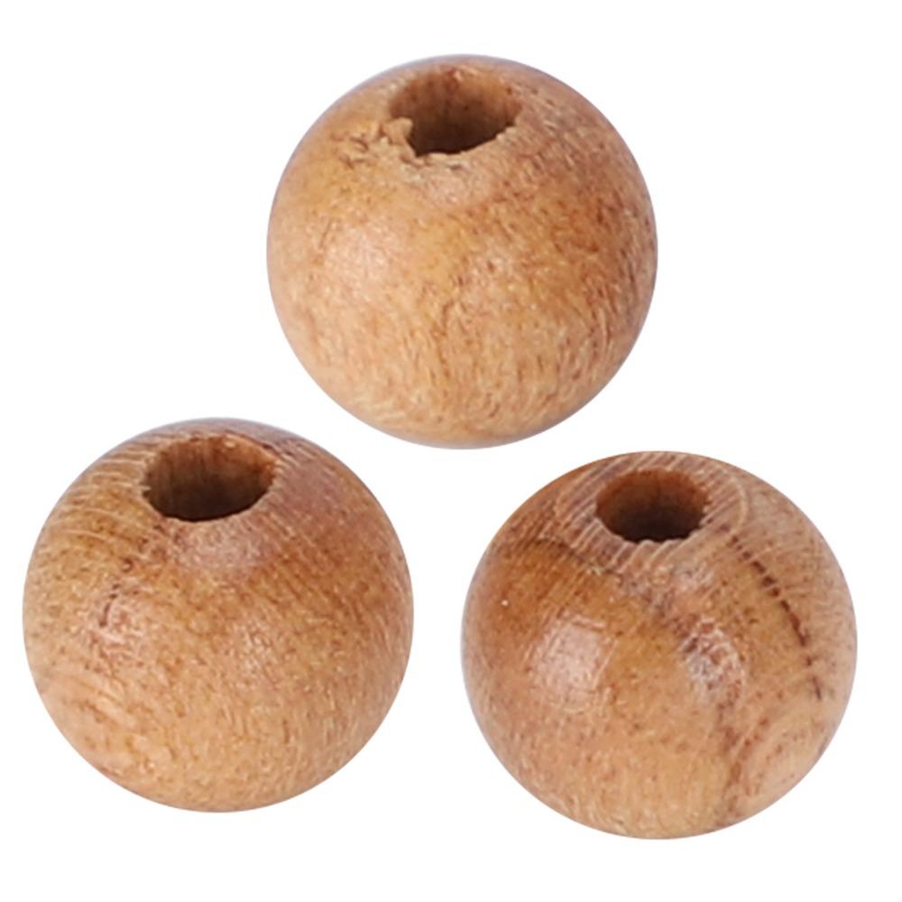 200pcs Polished Finish Wooden Beads Round Craft Beads Beads Peach Wood Beads DIY Crafts