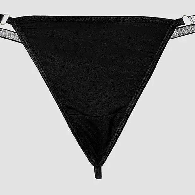 Sexy Blumen-Kristall-Tanga-Bikini-Höschen-Schmuck für Frauen, Stretch-Seil, Strass-Tanga-Rücken-Höschen, Körperschmuck