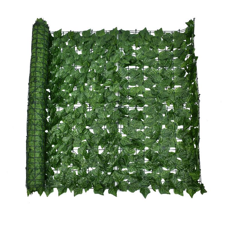 Outdoor Artificial Green Plant Fence with Pothos Leaves – Ideal for Balcony and Garden Decoration