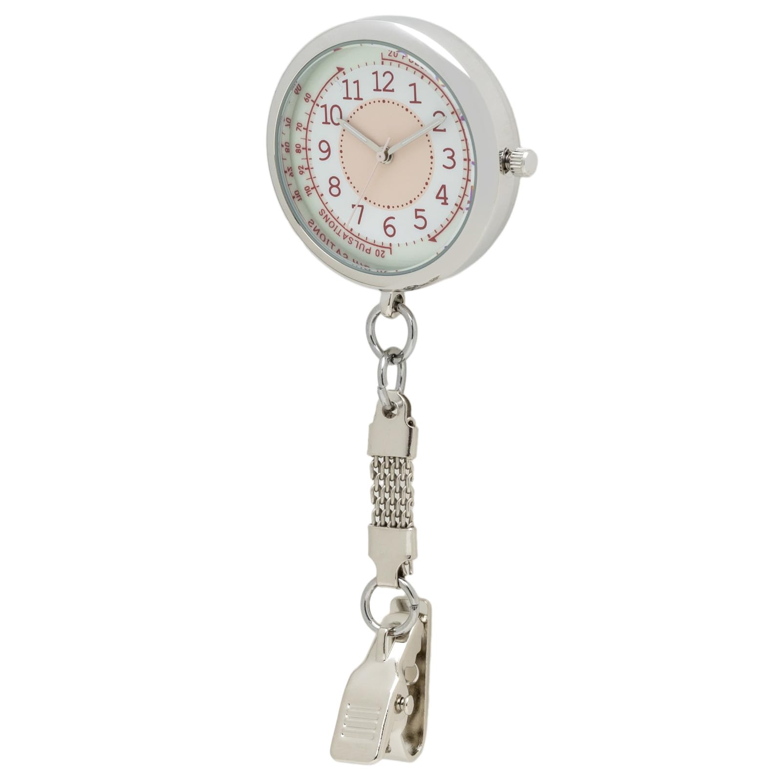 

Pocket Watch with Heart Rate Memory and Pink [Fieldwork] Women s Clip, Luminous, MKK2304-2 рожевий
