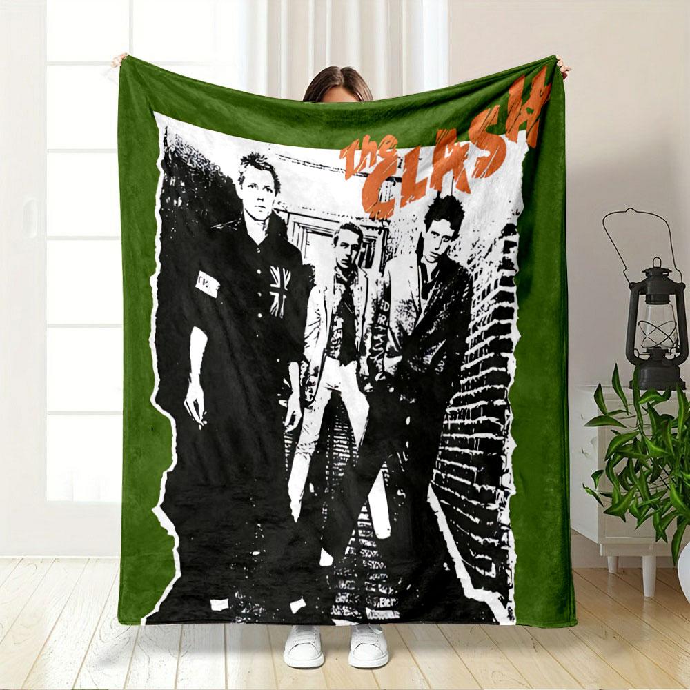 The Clash Band Graphic Blanket for all seasons blanket lunch break throw gift