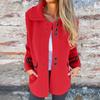 Women's Solid Color Button Lapel Single Breasted Long Sleeved Jacket