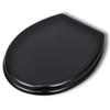 VidaXL Sièges de toilette avec couvercles 2 pcs MDF Noir