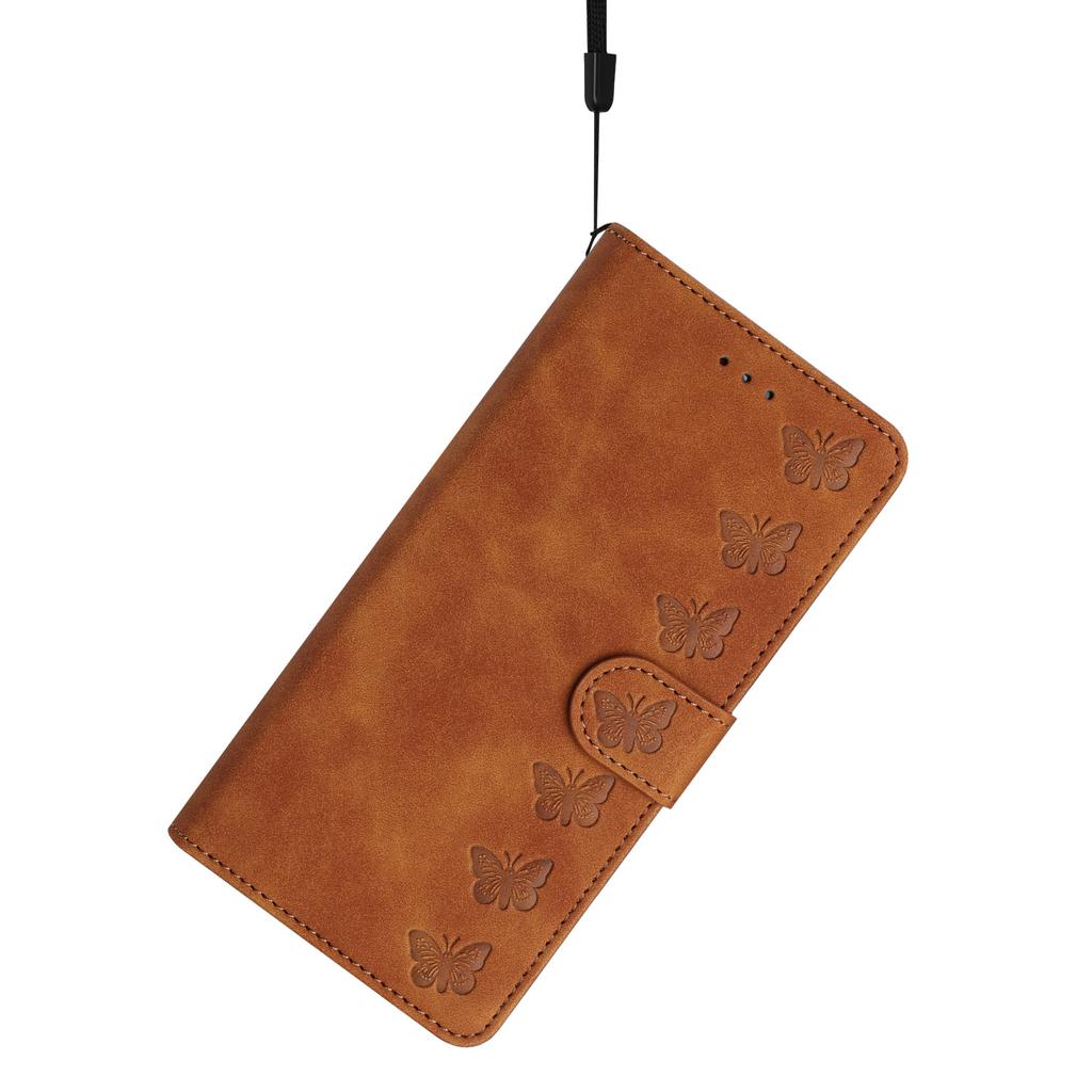 For iPhone 12 Pro Max 6.7 inch Butterfly Imprinted Phone Case Folding Stand Leather Wallet Cover