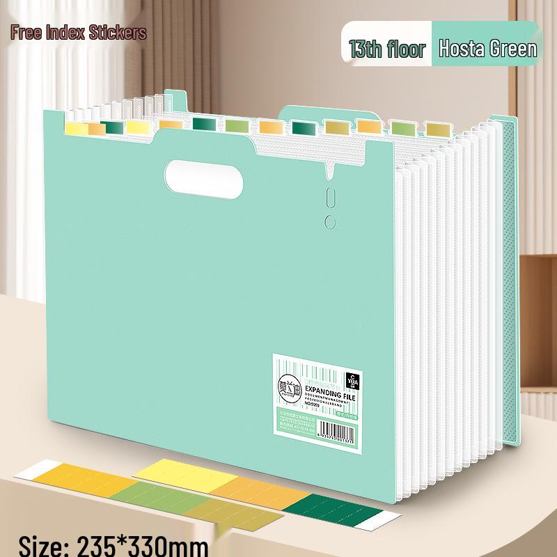 Accordion File Bag 5058: Expandable, Large-Capacity Folder for Test Paper and Document Storage