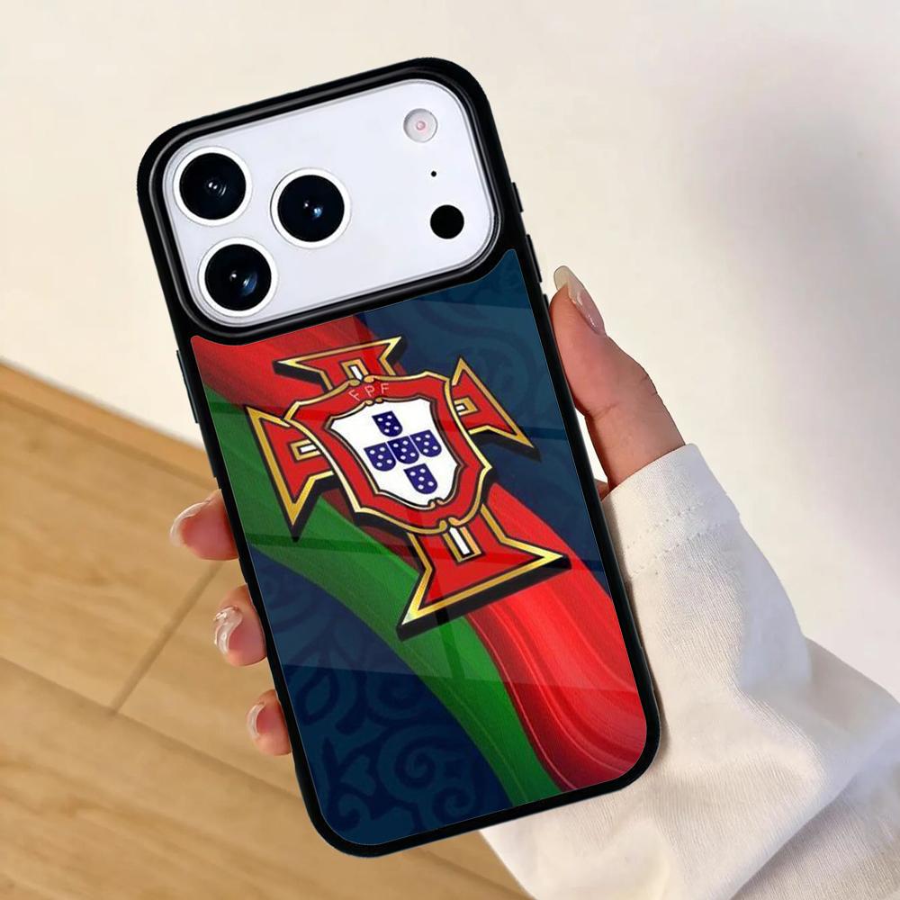 Portugal Nationalflagge Handyhülle für IPhone 17 AIR 16pro Max 15 14 13 12 11 Bumper Cover