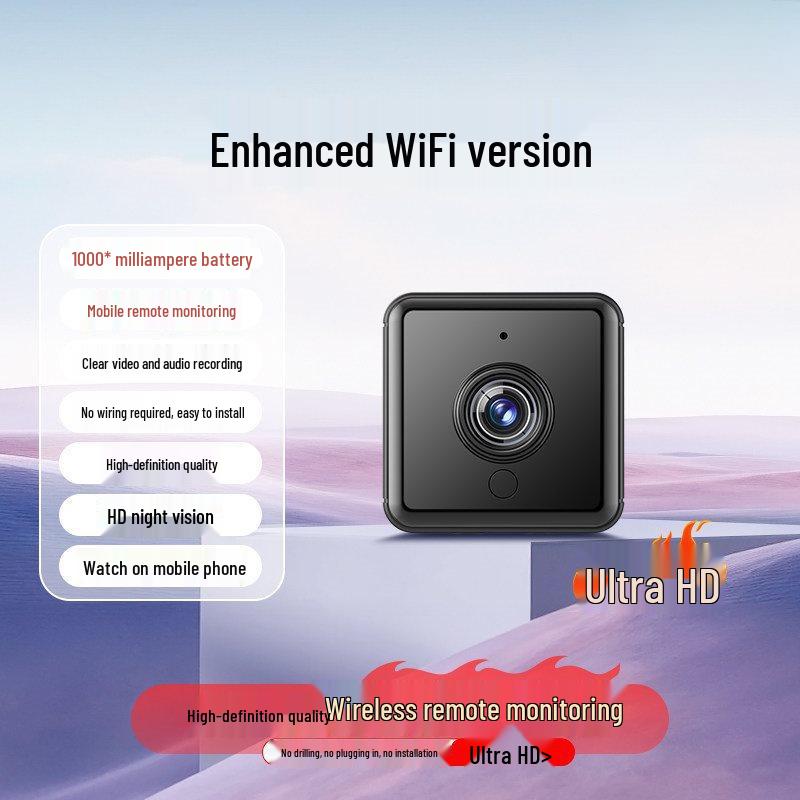 Wireless 360° Home Camera with Mobile Monitoring & HD Night Vision, No Plug Needed
