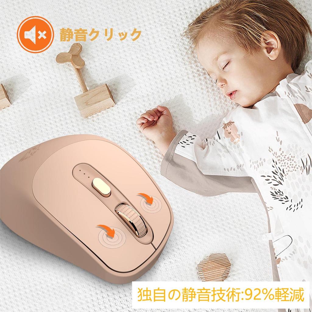 [New for 2023] Bluetooth Wireless Combo Mouse, Quiet, Compact, 5-Button Mouse, Type-C Rechargeable Gaming Mouse, 5 Adjustable DPI, PixArt 3212,