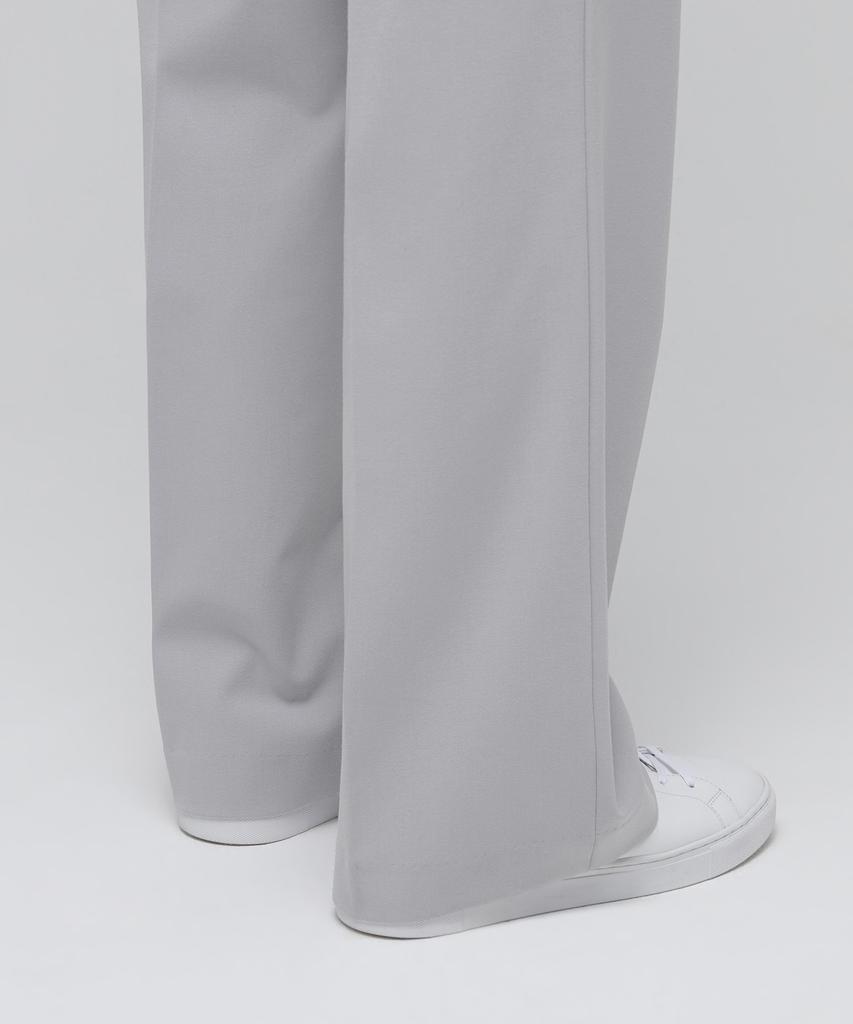 MUSINSA STANDARD Lightweight Real Wide Hidden Banding Slacks [Light Gray]
