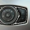 Real Carbon Fiber Headlight Switch Sticker Decoration Fit For Mustang 2015-