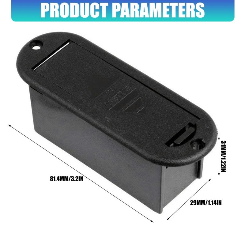 9V Battery Box ABS Plastic Design For Guitar Bass Effects And Preamps Equipped Easy Replacement Offering Reliability