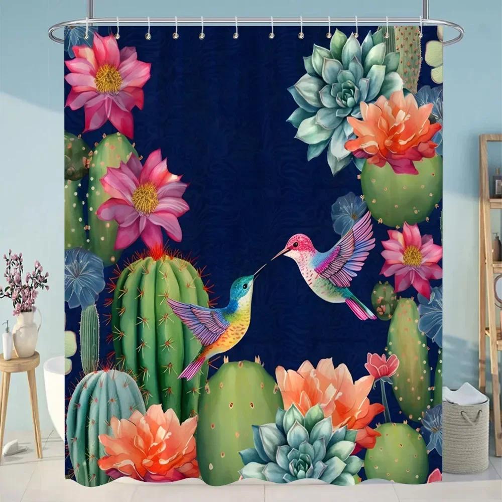 Sunflowers Lavender Shower Curtains Green Plants Popular Flowers Small White Daisy Butterflies Hanging Curtains Bathroom Decor