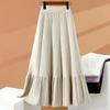 Skirt for Women Casual Versatile Elastic High Waist Long Loose Trousers Stretchy Slim Skirt