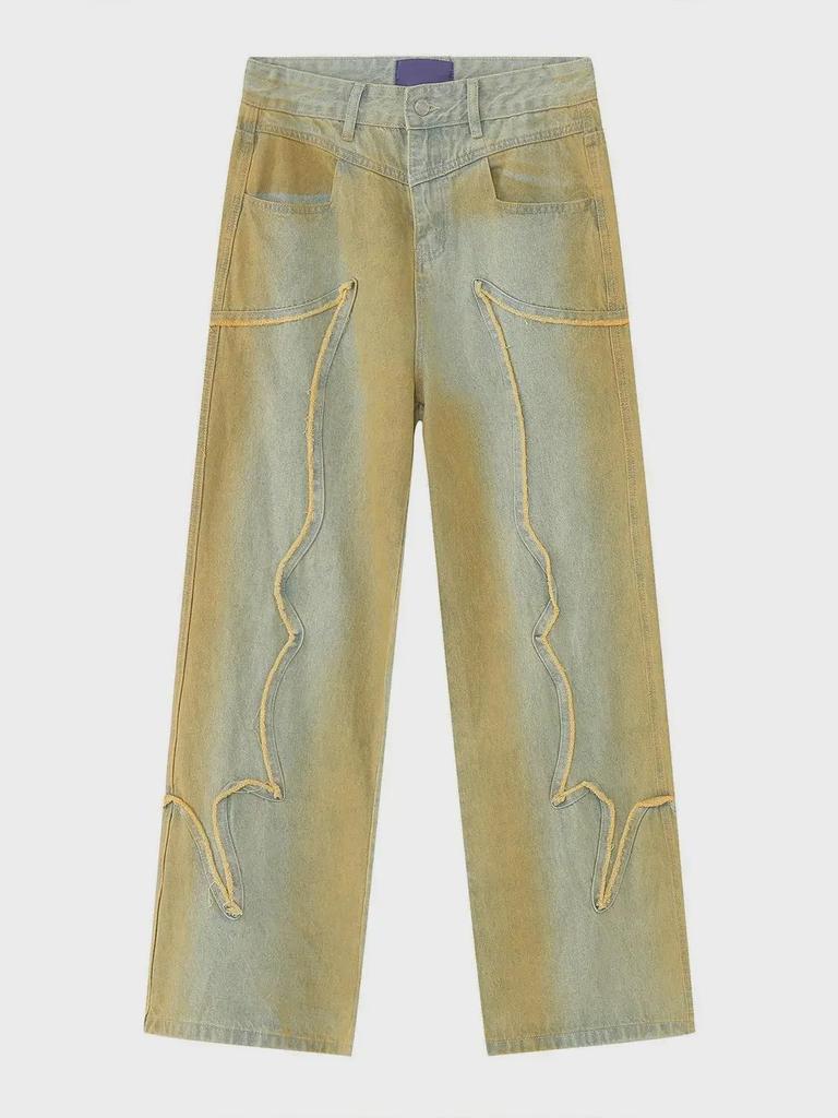 Men's Trendy European & American Retro Loose Washed Jeans - Slim Straight Fit