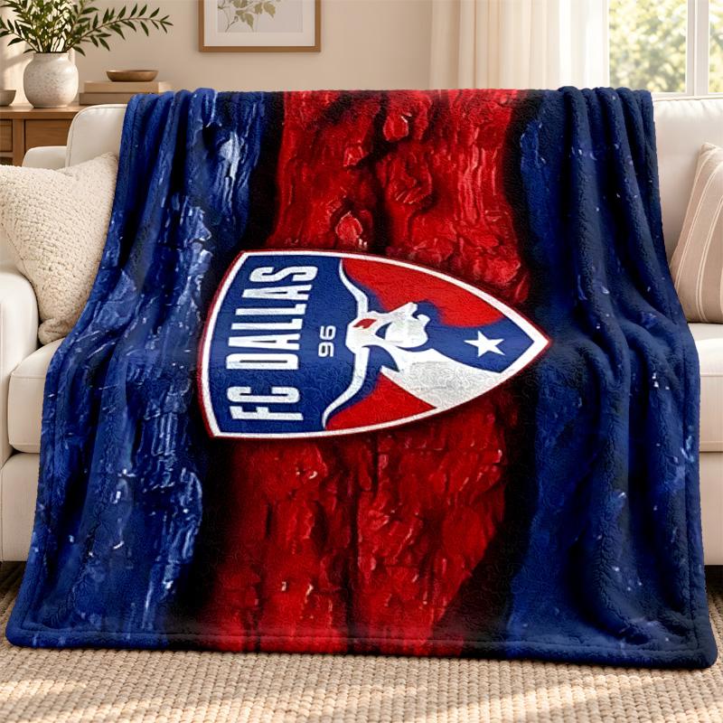 FC Dallas blanket Flannel Blanket Soft Cozy Plush Throw for Sofa Bed Lightweight Home Decoration Outdoor camping