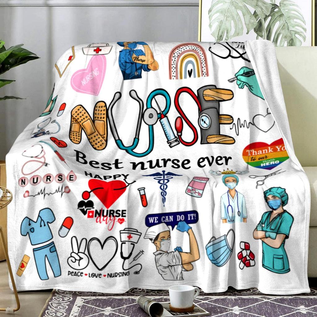 Tribute Doctor Nurse Blanket Flannel Printed Blanket Four Seasons Universal Family Leisure Sofa Blanket