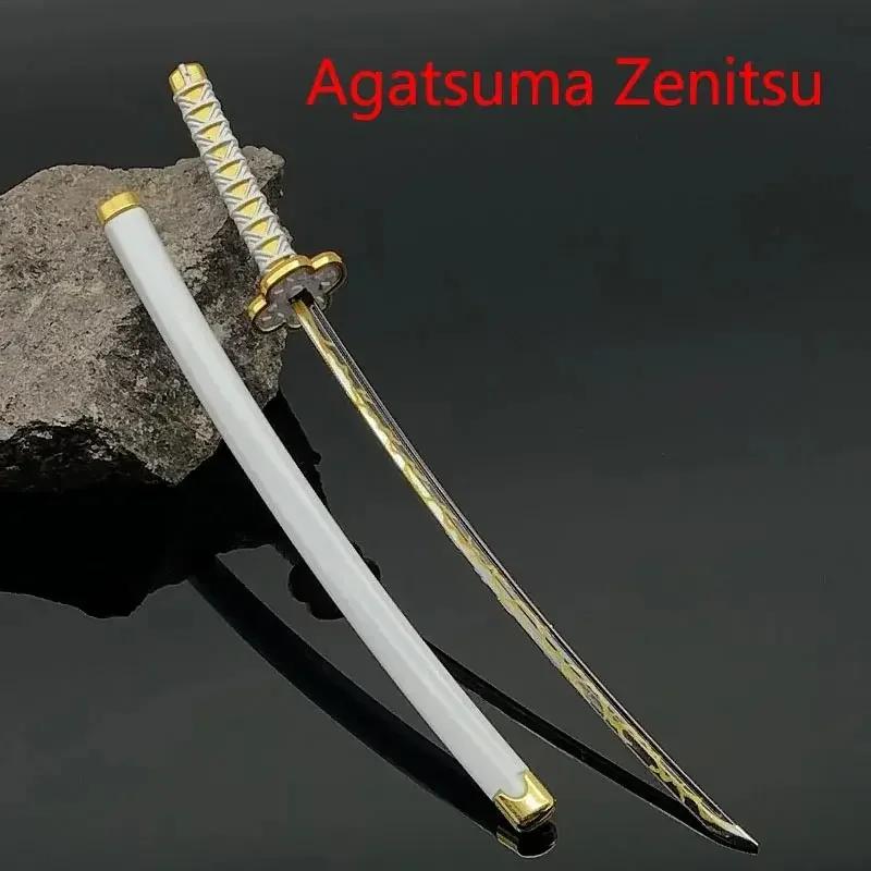 26cm Demon Slayer Katana Swords Alloy Real Katana Samurai Cosplay Home Decoration Edge Bedroom Decor Japanese Kid Toy Anime Gift